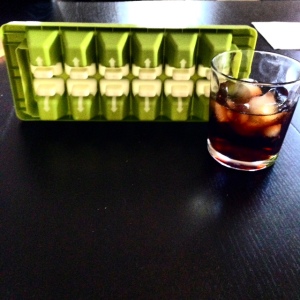 Fancy ice tray bought in Lausanne, Switzerland. Release one ice cube at a time!